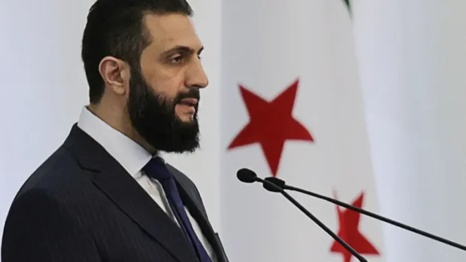 Presidente interino da Síria, Ahmed al-Sharaa