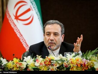 Ministro das Relações Exteriores do Irã, Abbas Araghchi, durante coletiva de imprensa em 2019