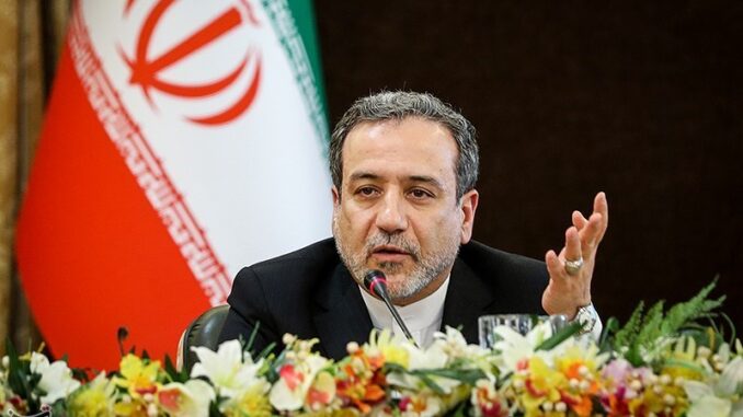 Ministro das Relações Exteriores do Irã, Abbas Araghchi, durante coletiva de imprensa em 2019