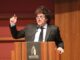 Javier Milei durante discurso na Hoover Institution