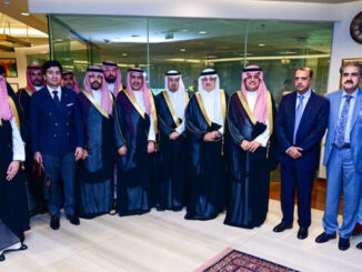 Delegação empresarial saudita de alto nível chegando ao Paquistão em 7 de outubro de 2025