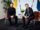 Volodymyr Zelensky e Ulf Kristersson durante reunião sobre acordo militar para caças Gripen.