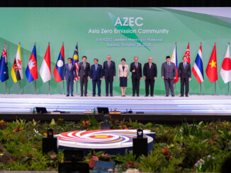 Anthony Albanese em reunião da Comunidade de Emissão Zero da Ásia (AZEC) com líderes do Sudeste Asiático e do Japão, 26 de outubro de 2025.