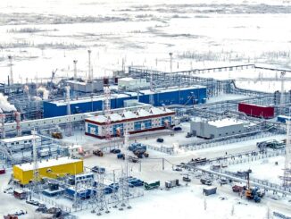 Campo de gás natural Zapolyarnoye em Novy Urengoy, Rússia, operado pela Gazprom