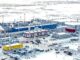 Campo de gás natural Zapolyarnoye em Novy Urengoy, Rússia, operado pela Gazprom