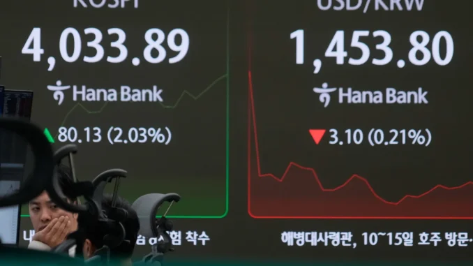 Bolsas de valores na Ásia em alta após avanço político nos Estados Unidos para encerrar a paralisação do governo.