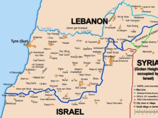 Mapa da Blue Line, linha de demarcação entre Israel e Líbano, mostrando a fronteira monitorada pela ONU.