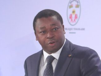 O presidente do Togo, Faure Gnassingbé, durante o lançamento do Plano Nacional de Desenvolvimento (PND).