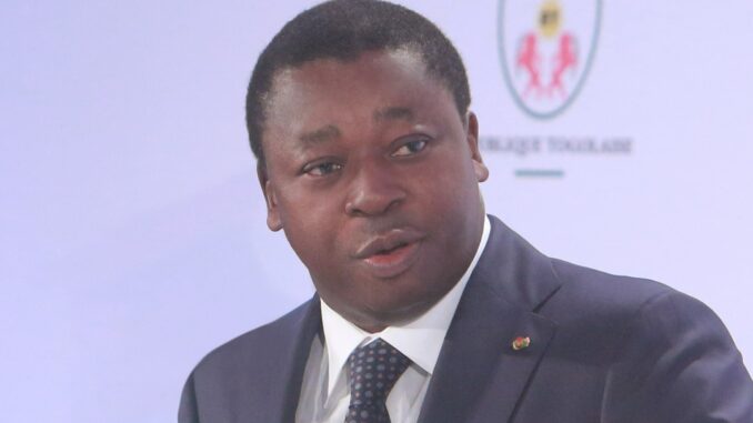O presidente do Togo, Faure Gnassingbé, durante o lançamento do Plano Nacional de Desenvolvimento (PND).